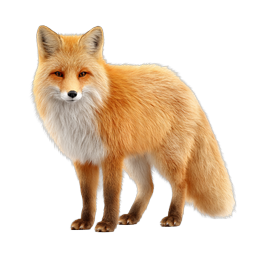 Realistic Red Fox Wildlife Animal Icon