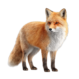 Realistic Red Fox Icon - Wildlife Nature Animal
