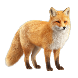 Realistic Red Fox Wildlife Animal Icon