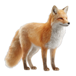 Realistic Red Fox Wildlife Animal Icon
