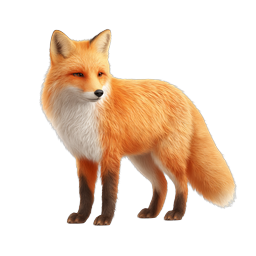 Realistic Red Fox Icon - Wildlife Animal Illustration