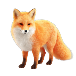 Realistic Red Fox Animal Icon - Wildlife Nature Graphic