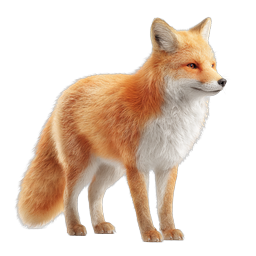 Realistic Red Fox Wildlife Icon | Nature Animal Design