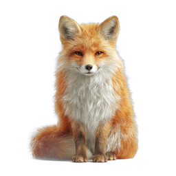 Realistic Red Fox Icon - Wildlife Animal Illustration