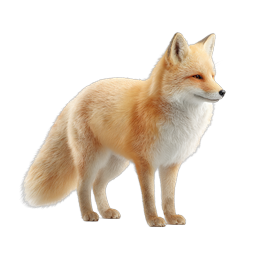 Realistic Red Fox Wildlife Icon | Nature Animal Illustration