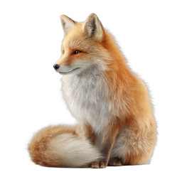 Realistic Red Fox Icon - Wildlife Animal Graphic