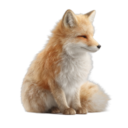 Realistic Red Fox Icon | Wildlife Animal Graphic