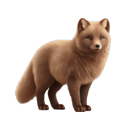 Realistic Red Fox 3D Icon - Wildlife Animal Illustration