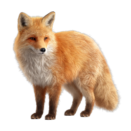 Realistic Red Fox Icon - Wildlife Animal Illustration