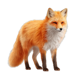 Realistic Red Fox Icon - Wildlife Animal Illustration