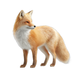 Realistic Red Fox Wildlife Icon - Detailed Animal Illustration