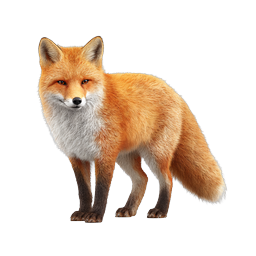 Realistic Red Fox Wildlife Animal Icon