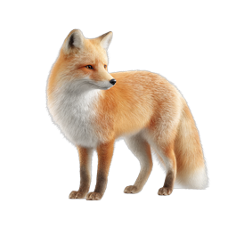 Realistic Red Fox Illustration - Wildlife Nature Icon
