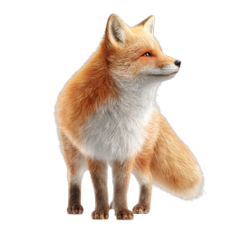 Realistic Red Fox Illustration - Wildlife Icon