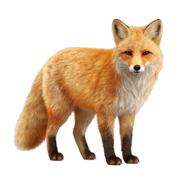 Realistic Red Fox Wildlife Icon | Detailed Animal Illustration