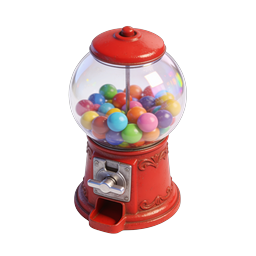 Classic Red Gumball Machine Icon - Vintage Candy Dispenser