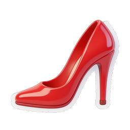 Red High Heel Stiletto Shoe Sticker Icon