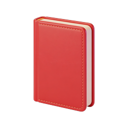 Red Leather Notebook Icon - 3D Realistic Journal
