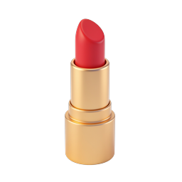 Red Lipstick 3D Icon - Luxury Beauty Cosmetics