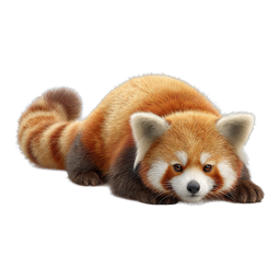 Cute Red Panda Wildlife Icon - Realistic 3D