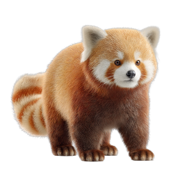 Realistic Red Panda Wildlife Animal Icon