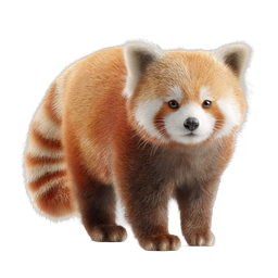 Adorable Red Panda Realistic Wildlife Icon