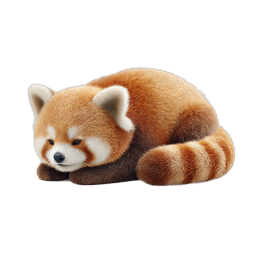 Cute Red Panda Resting - Realistic Wildlife Icon