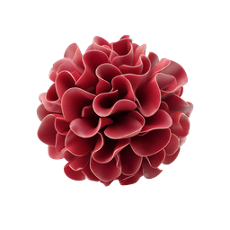 Red Rose Flower Icon - Elegant 3D Botanical Design