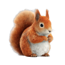 Adorable Red Squirrel Realistic Wildlife Icon