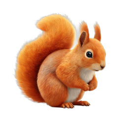 Realistic Red Squirrel Icon - Wildlife Nature Animal