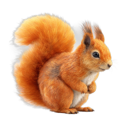 Realistic Red Squirrel Wildlife Icon