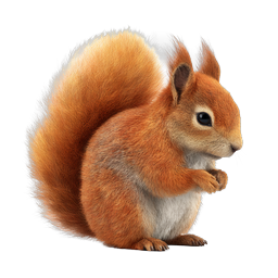 Red Squirrel Realistic Animal Icon - Wildlife Nature