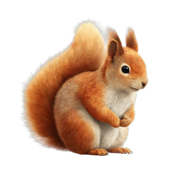 Adorable Red Squirrel Icon - Realistic Wildlife Illustration