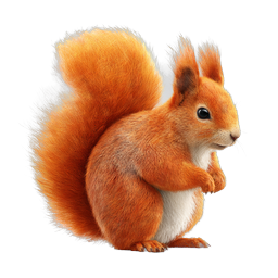 Realistic Red Squirrel Icon | Wildlife Nature Graphic