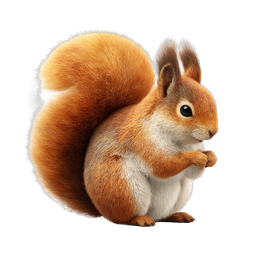 Cute Red Squirrel Icon | Realistic Wildlife 3D Illustration