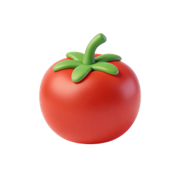 Vibrant Red Tomato Icon for Food Applications