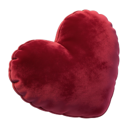 Red Velvet Bean Bag Chair Icon - Plush Comfortable Furniture