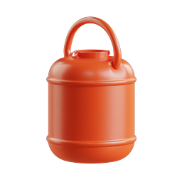 Red Water Jug Container Icon - 3D Realistic Design