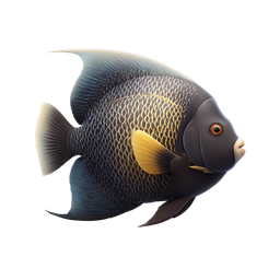 Vibrant Stylized Fish Icon for Marine Themes
