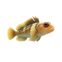 Colorful Illustrative Fish Icon for Marine Themes