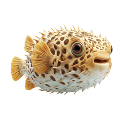 Whimsical Puffer Fish Icon for Oceanic Themes