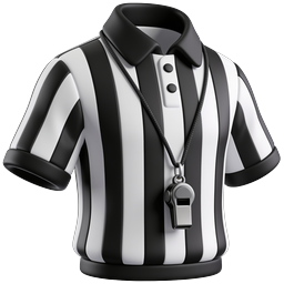 Referee Shirt with Whistle Icon - 3D Sports Officiating