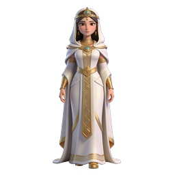 Regal Queen Character 3D Icon - Royal Fantasy Princess