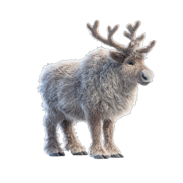Realistic Reindeer Icon - Arctic Wildlife 3D Render