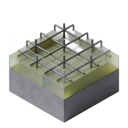 Reinforced Concrete Foundation 3D Isometric Icon