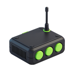 3D Wireless Remote Control Device Icon with Antenna
