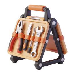 Colorful Toolbox Icon for DIY Projects and Repairs