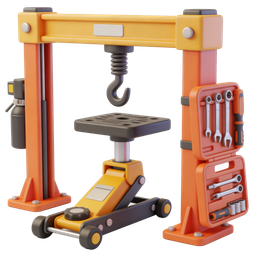 Mechanic Lift Icon for Automotive Applications
