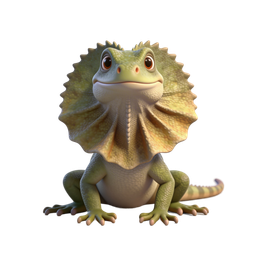 Charming Frilled Lizard Icon for Nature Designs
