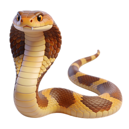 Stylized Cobra Snake Icon for Nature and Wildlife Themes